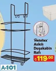 METALTEX ASKILI DUŞAKABİN RAFI